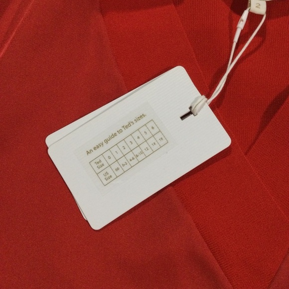 Ted Baker Womans Size 6 V Neck Sleeveless Jumper Career CasualBlouses In Red - Picture 8 of 12